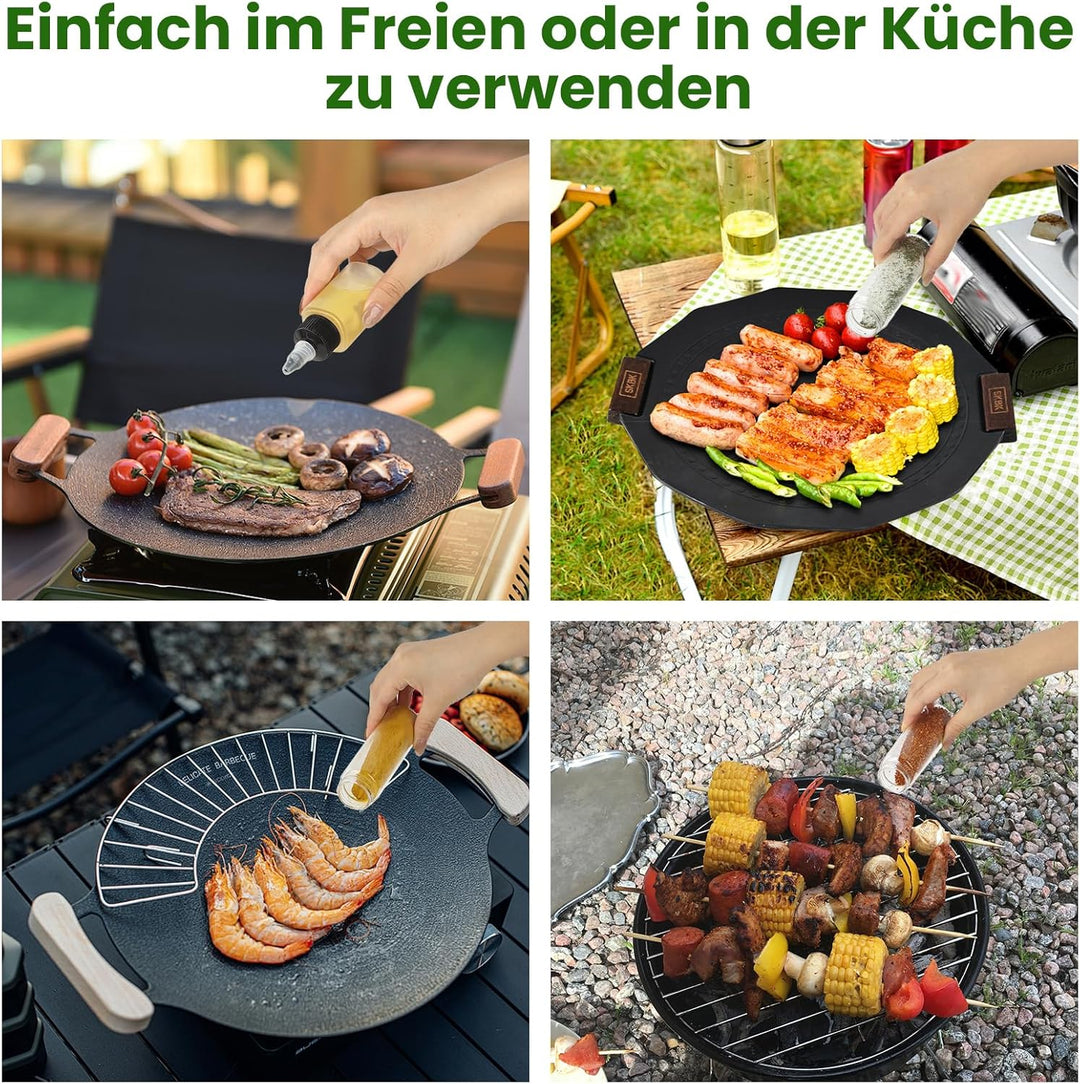 8 Stück Gewürzgläser Camping Set, Outdoor Gewürzdosen Set mit Löffel und Aufkleber, Reise Gewürzset