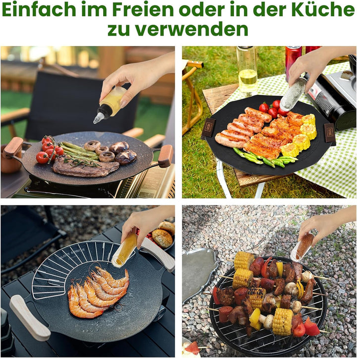 8 Stück Gewürzgläser Camping Set, Outdoor Gewürzdosen Set mit Löffel und Aufkleber, Reise Gewürzset