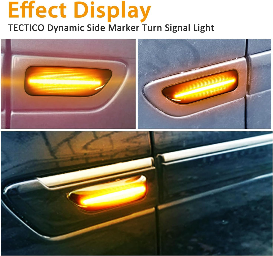 TECTICO Seitenblinker Seitenmarkierungsleuchter Lichtblinker Blinker Kompatibel mit S60 MK1 2001-200