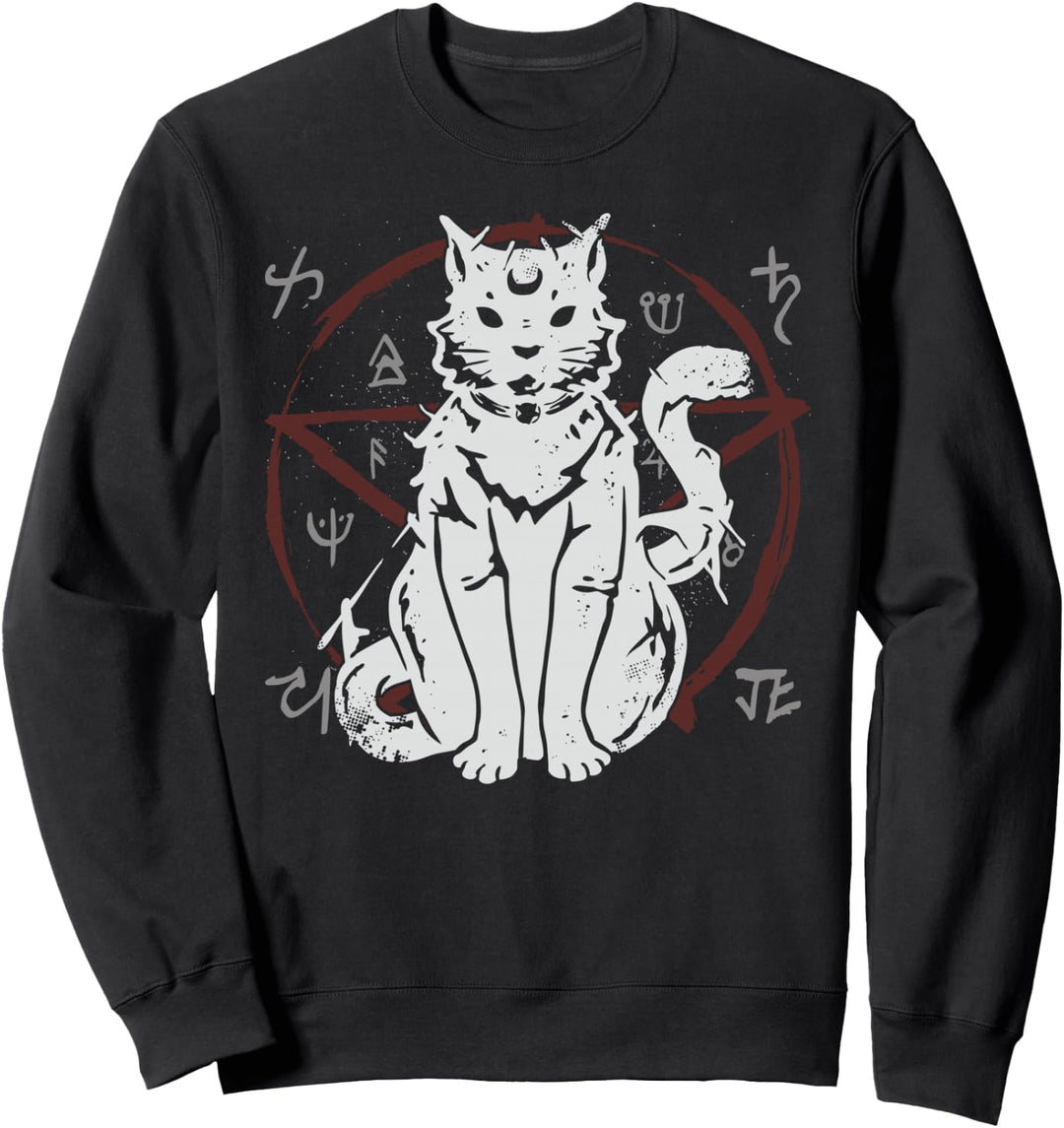 Baphomet &amp; Satanic Occult Pentagramm Goth Outfit Sweatshirt