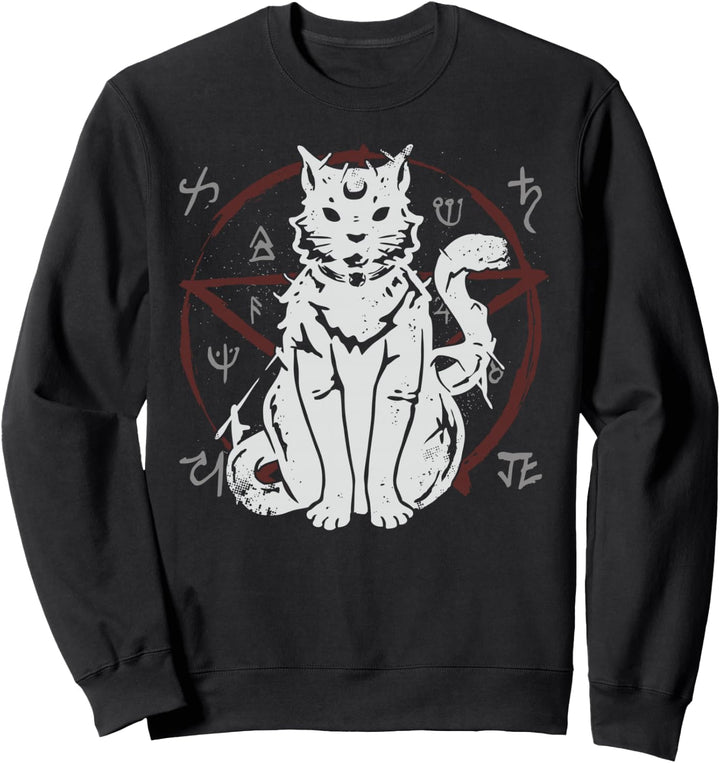 Baphomet &amp; Satanic Occult Pentagramm Goth Outfit Sweatshirt