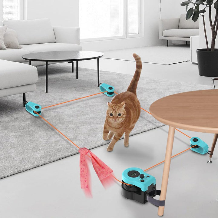 Interaktives Katzenspielzeug Drei-Anker-Design,Katzenspielzeug Selbstbeschäftigung Automatische/Fern