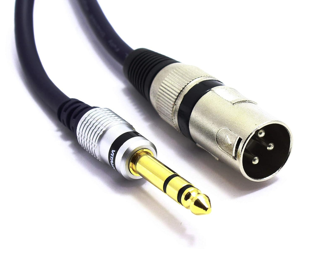 XLR Männlich auf 6,3mm Stereo Klinke Kabel 3m Mikrofonkabel 3 Polig auf 6,3 TRS Klinkenstecker Adapt