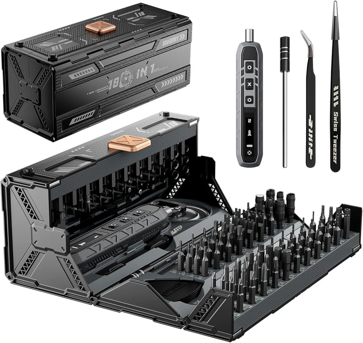 JAKEMY 180 in 1 Electric Screwdriver Set Precision Mechanic Repair Tool Screwdriver Set 3 Gears Torq