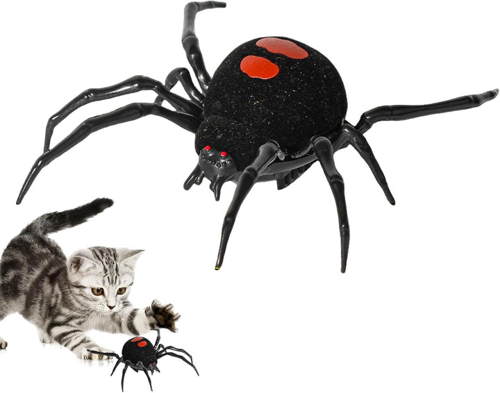 Schwarze Spinne für Streich, Wanderspinnenspielzeug, Streich gefälschter schwarzer Spinnensimulation
