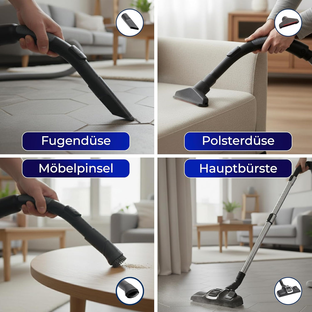 KLAMER Staubsauger Beutellos, Bodenstaubsauger ohne Beutel, Ideal für Haustierbesitzer gegen Tierhaa