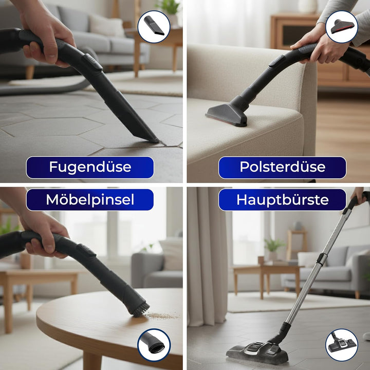 KLAMER Staubsauger Beutellos, Bodenstaubsauger ohne Beutel, Ideal für Haustierbesitzer gegen Tierhaa