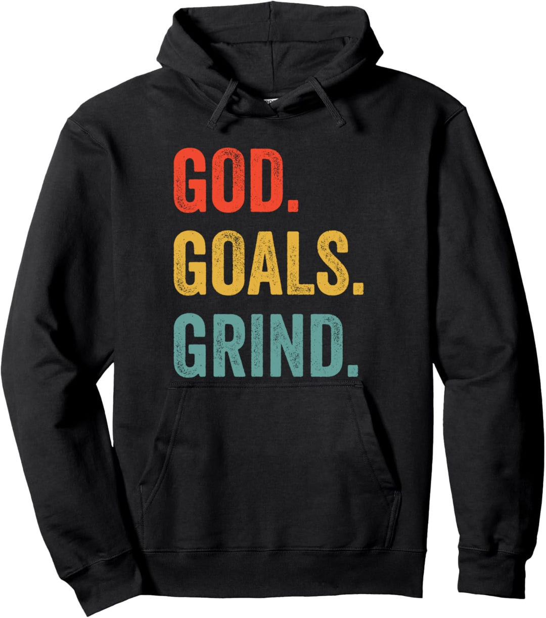 God Goals Grind Christian Workout Fitnessstudio Pullover Hoodie