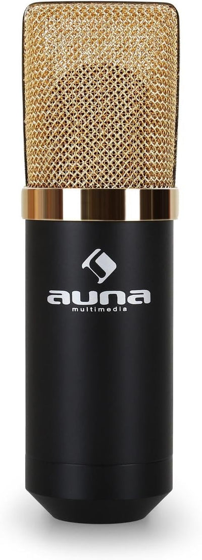 auna MIC-900SBG Mikrofonset USB Kondensator Mikrofon mit Tisch-Mikrofonhalteung (16mm Kapsel, inkl.