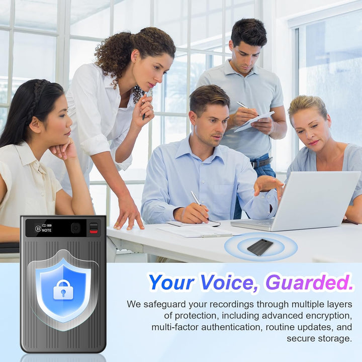 Qoosea AI Sprachrecorder 64GB Digitaler Voice Recorder mit ChatGPT-4.0 Transkription & Mind Map, App