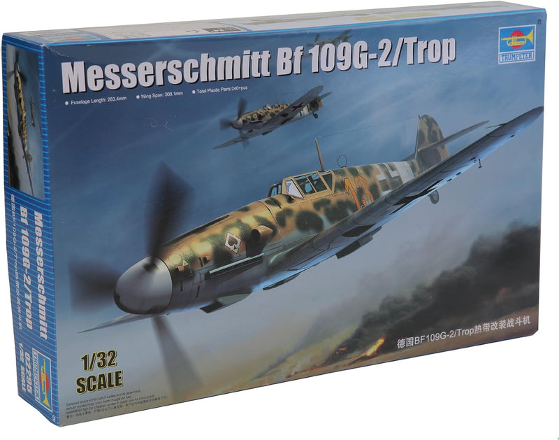 Trumpeter 02295 Modellbausatz Messerschmitt Bf 109G-2/Trop, Mittel