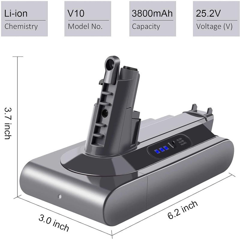 ARyee V10 Akku kompatibel mit Dyson V10 Animal V10 Absolute V10 Motorhead V10 Fluffy V10 Total Clean