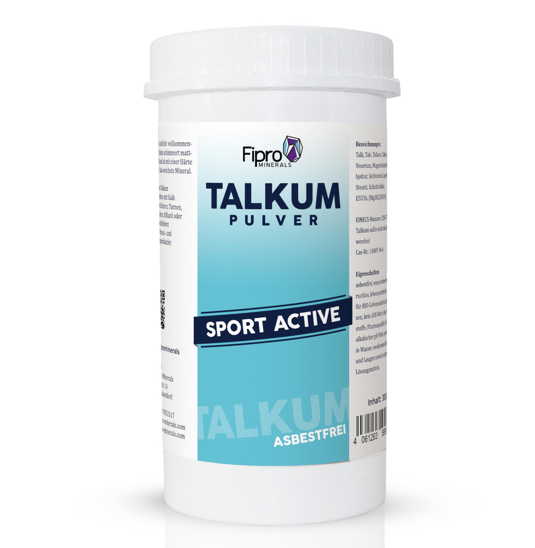 TALKUM PULVER 300 g Feines asbestfreies Sporttalkumpuder – mischbar mit Kreide – Für Sport und Freiz