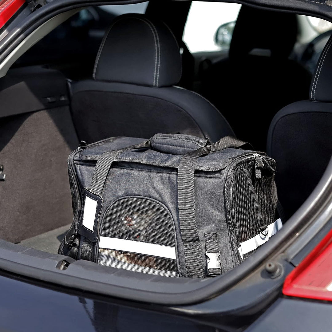 lionto Faltbare Hundetasche Hundebox Reisetasche für Haustiere Hundetransportbox Flugzeugtasche für
