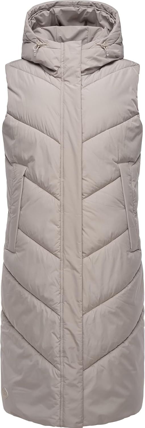 Ragwear Damen warme wasserdichte Winter Steppweste mit Kapuze Suminka Vest XS-6XL XS Bone, XS Bone