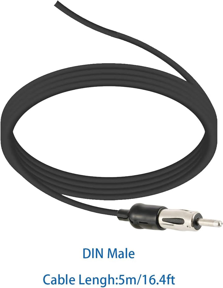 Vecys DAB DAB+ Autoantenne Haifischflosse FM/AM Radio Antenne Signalverstärker SMB zu DIN Stecker An