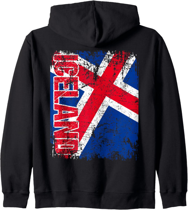ISLAND Flagge | Damen Herren Kinder | ISLAND Kapuzenjacke
