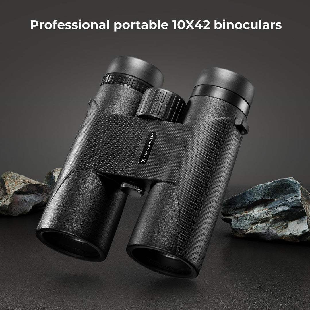 K&F Concept Fernglas Erwachsene 10 * 42 HD Ferngläser Schwarz BAK4 mit Stativumbauhalterung für Voge