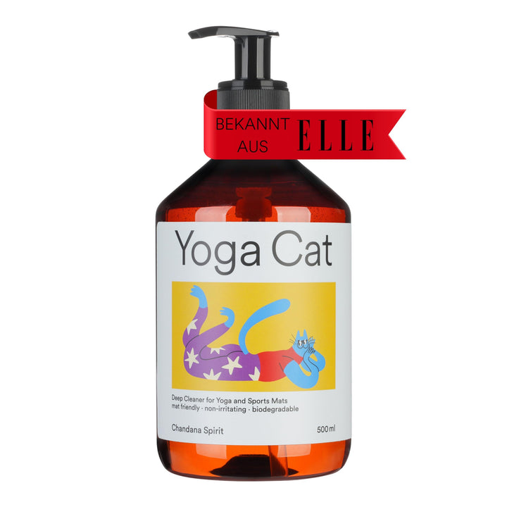 YogaCat Yogamatten & Pilates Tiefenreiniger, 500ml | Bio Deep Cleaner, Entfernt Schweiss & Geruch ti