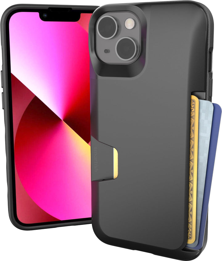 Smartish iPhone 13 Wallet Case – Wallet Slayer Vol. 1 [Slim + Schutz] Kreditkartenetui – Black Tie A