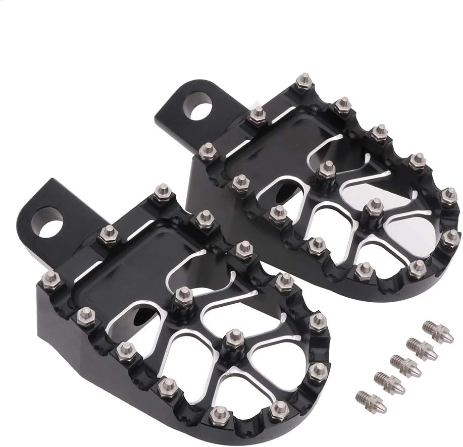 JFG Racing CNC-Billet-Fussrasten für – 360 ° drehbare breite Fussrasten für Dyna Iron 883 Sportster