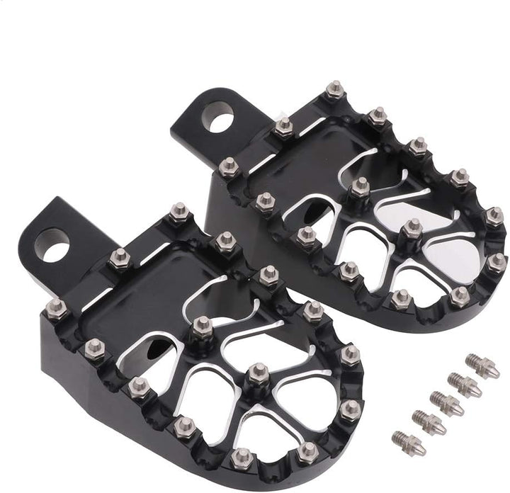 JFG Racing CNC-Billet-Fussrasten für – 360 ° drehbare breite Fussrasten für Dyna Iron 883 Sportster