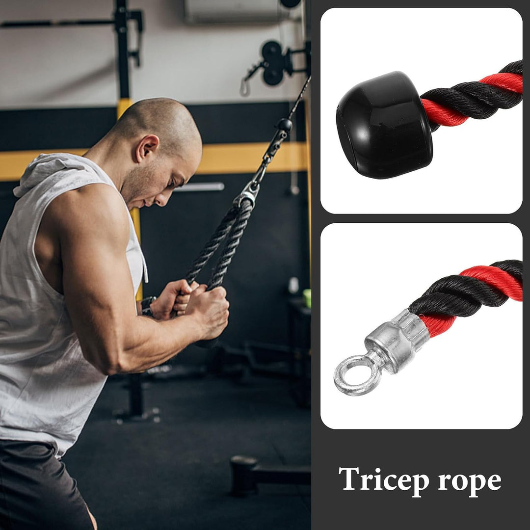 NUOBESTY Trizepsseil Kabelbefestigung aus Nylon und Tpr für Krafttraining im Fitnessstudio Robustes