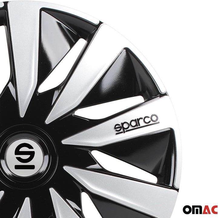 Satz SPC1691BKSV Sparco Lazio Radzierblenden Lazio 16-Zoll Schwarz/Silber 16" Schwarz/Silber, 16" Sc