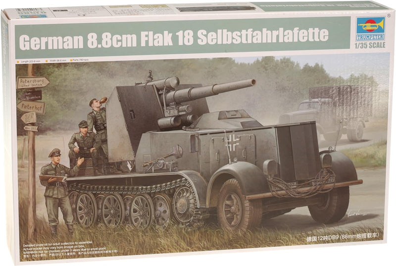 Trumpeter 1585 Modellbausatz 8.8cm Flak 18 Selbstfahrlafette