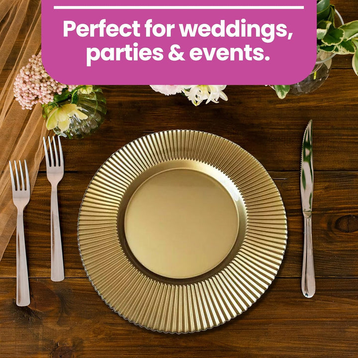 WedDecor Rund Ladegerät Teller Mittelstück Präsentation Platte Set Dinner Tischdeko Hochzeit Bankett