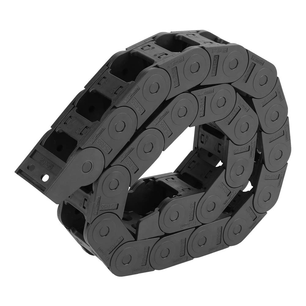 Drag Chain Kabelträger, 100 cm 25 x 38 mm Flexibler schwarzer Nylon-Kabelträger Drag Chain Bridge-Ty