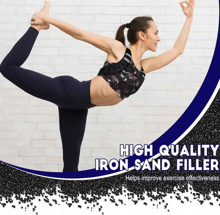 KOMFOTTEU Gewichtsweste 5-15 kg, Trainingsweste aus Neopren verstellbar, Fitnessweste Laufweste mit