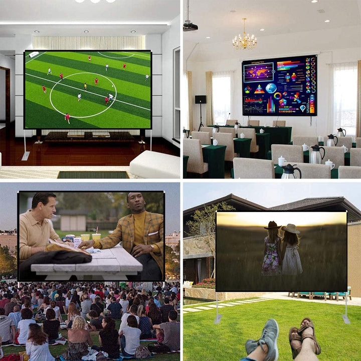 Projektion Leinwand mit Stand 100 Zoll HD 4K Outdoor Indoor Projector Screen Schnelles Falten Tragba