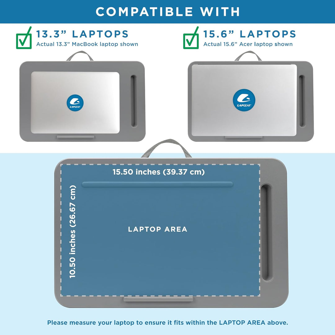 Lapgear Laptoptisch Sidekick mit Geräteleiste und Handyhalterung, passend für Laptops bis 15,6 Zoll,
