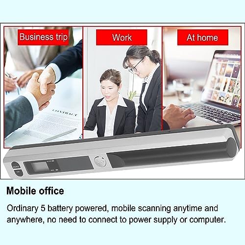 Tragbarer Dokumentenscanner, 900DPI Mobiler Handheld-Fotoscanner für A4-Dokumente, Bilder, Seiten, T