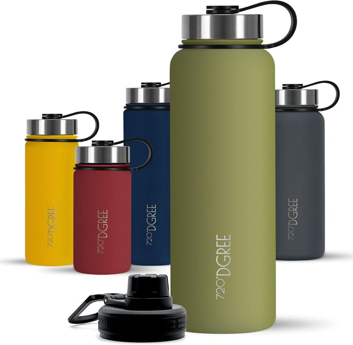 720°DGREE Edelstahl Trinkflasche “noLimit” – 1200ml - Auslaufsicher, Kohlensäure geeignet, BPA-Frei