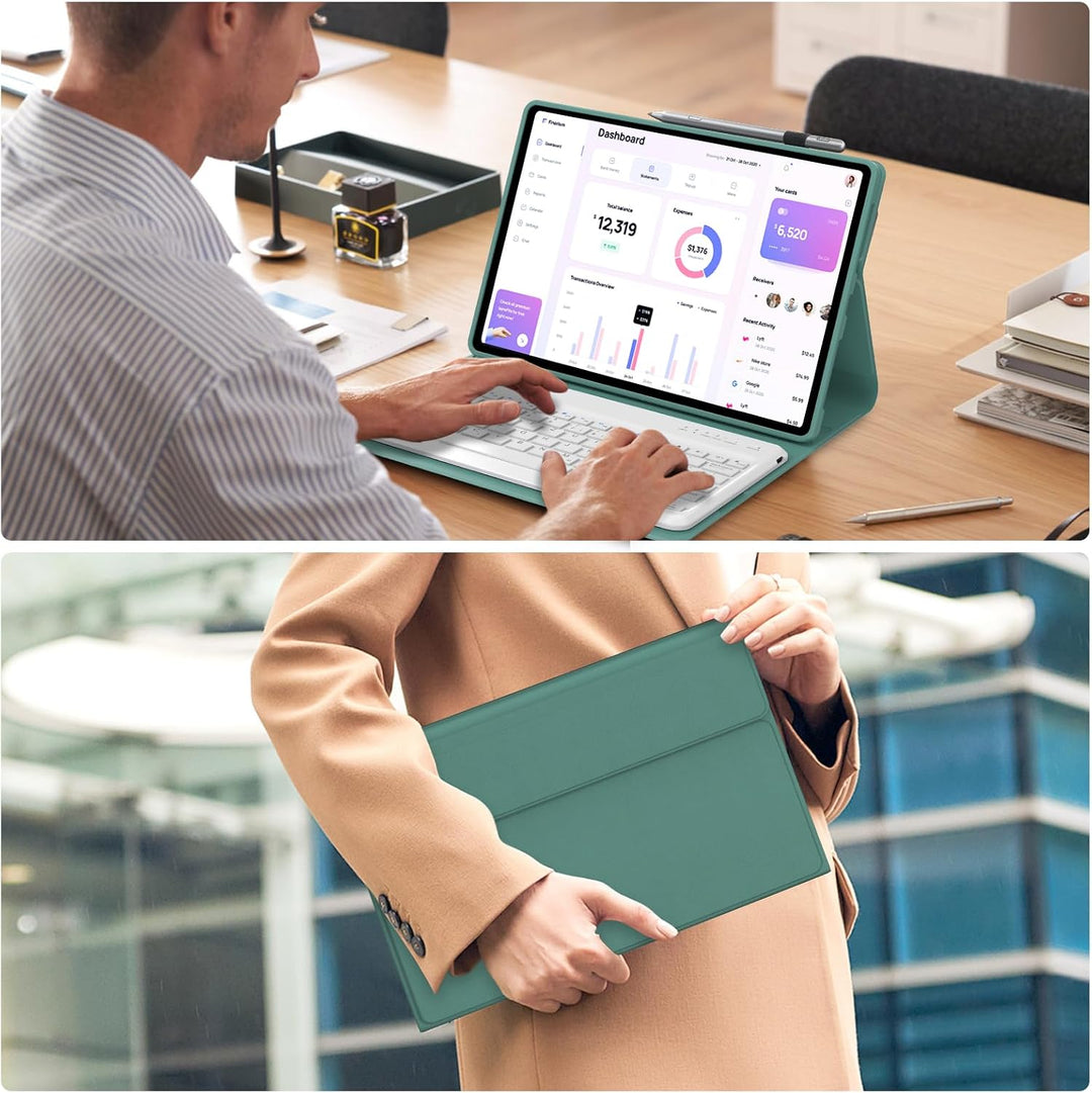 Hülle Tastatur für Lenovo Idea Tab Plus 12.1 Zoll 2025(TB361ZU/TB361FU) | Mit Magnetisch Abnehmbarer