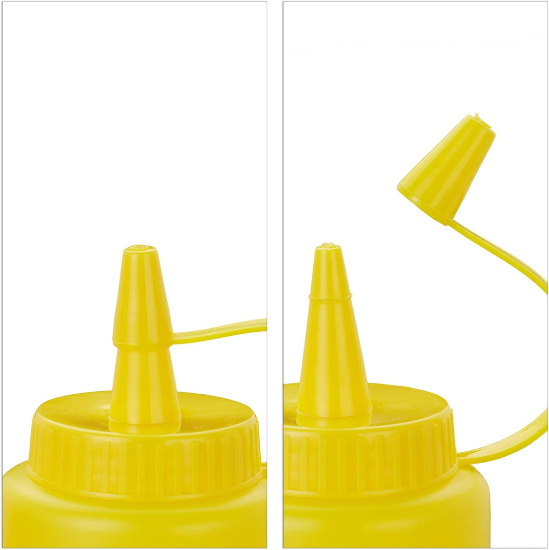 Relaxdays 36 x Squeeze Flasche, für Saucen, zum Quetschen, nachfüllbar, Zuhause & Gastronomie, Dosie