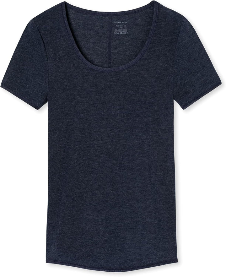 Schiesser Damen Shirt T-Shirt Unterhemd 1/2 Arm Personal Fit - 155413 46 Blau, 46 Blau