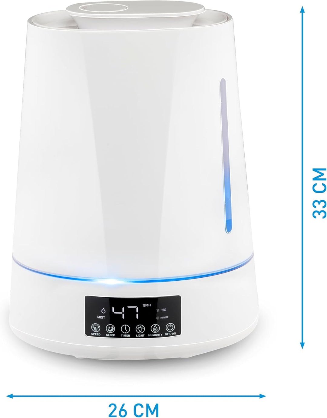 Grundig Luftbefeuchter und Aroma Diffuser 4L - Diffuser Ätherische Öle - Humidifier mit Hygrometer u