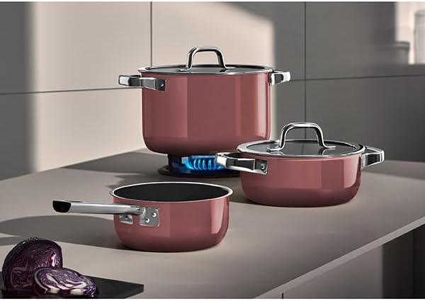 WMF Fusiontec Mineral Pro, Stielkasserolle mit Deckel, 16 cm, langlebiges, kratzfestes Material, kle