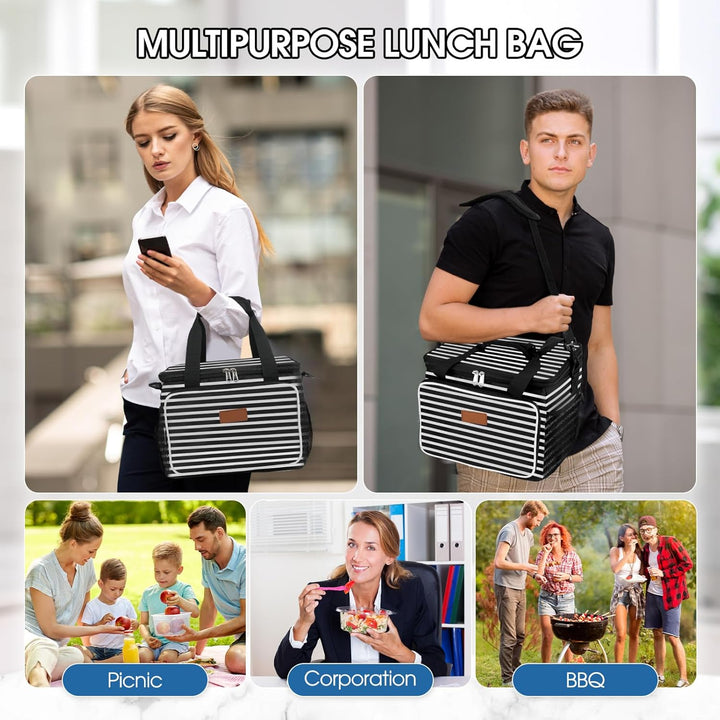 Kühltasche Lunchtasche, Picknicktasche Isoliertasche Lunchbox Tasche Grosse Auslaufsichere Isolierte