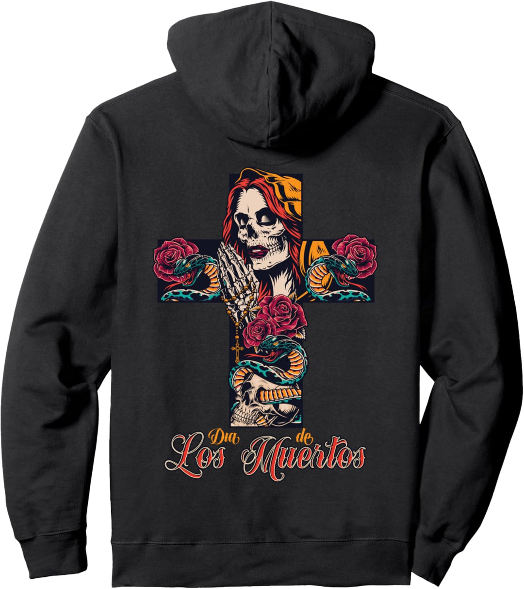 La Calavera de la Catrina - Dia De Los Muertos (on back) Pullover Hoodie