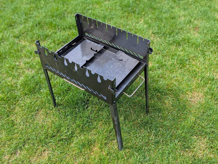 Grill Mangal Schaschlikgrill Campinggrill Tragbargrill (6 Spiesse), 6 Spieße
