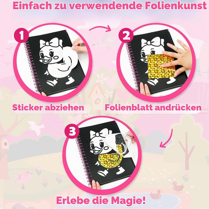 FUNNYB&amp;G Foil Art Kinder Kunst &amp; Bastelaktivität: Kreatives Reisespielzeug für DIY-Aktivität, Bastel