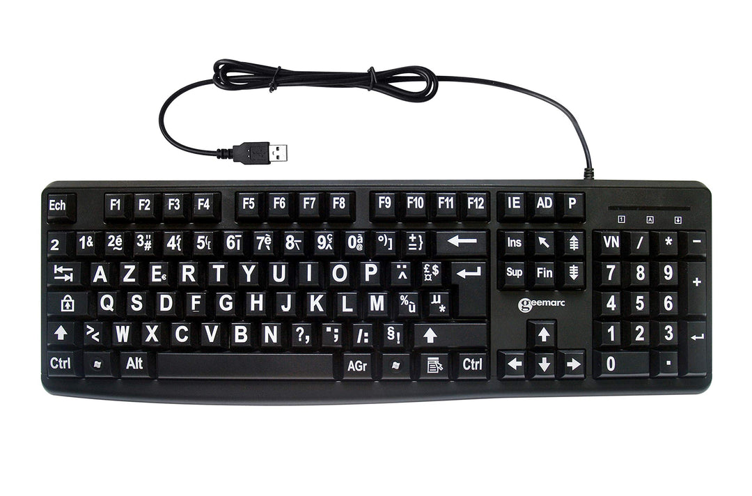 Geemarc Multimedia Large Print Keyboard Tastatur Einzigartig, Einzigartig