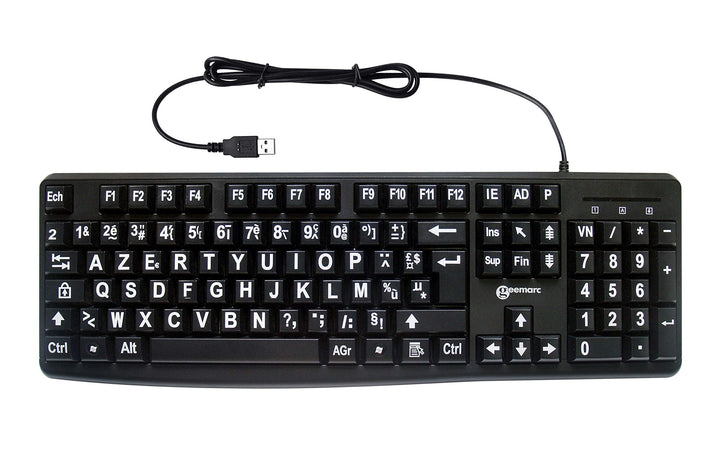 Geemarc Multimedia Large Print Keyboard Tastatur Einzigartig, Einzigartig