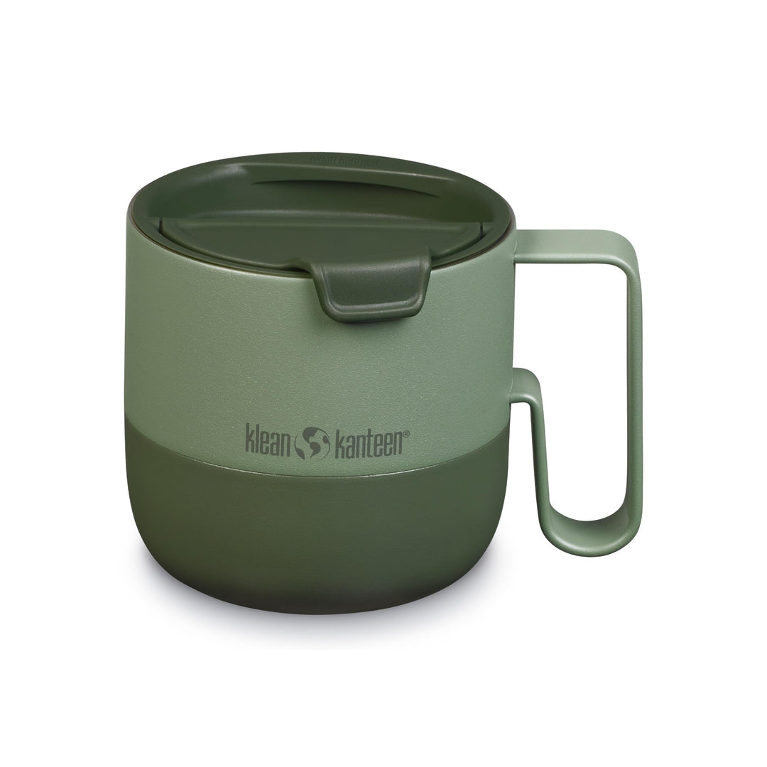 KleanKanteen RiseMug mit Flip Lid in der Farbe: Sea Spray, 414ml, aus Edelstahl hergestellt, spülmas
