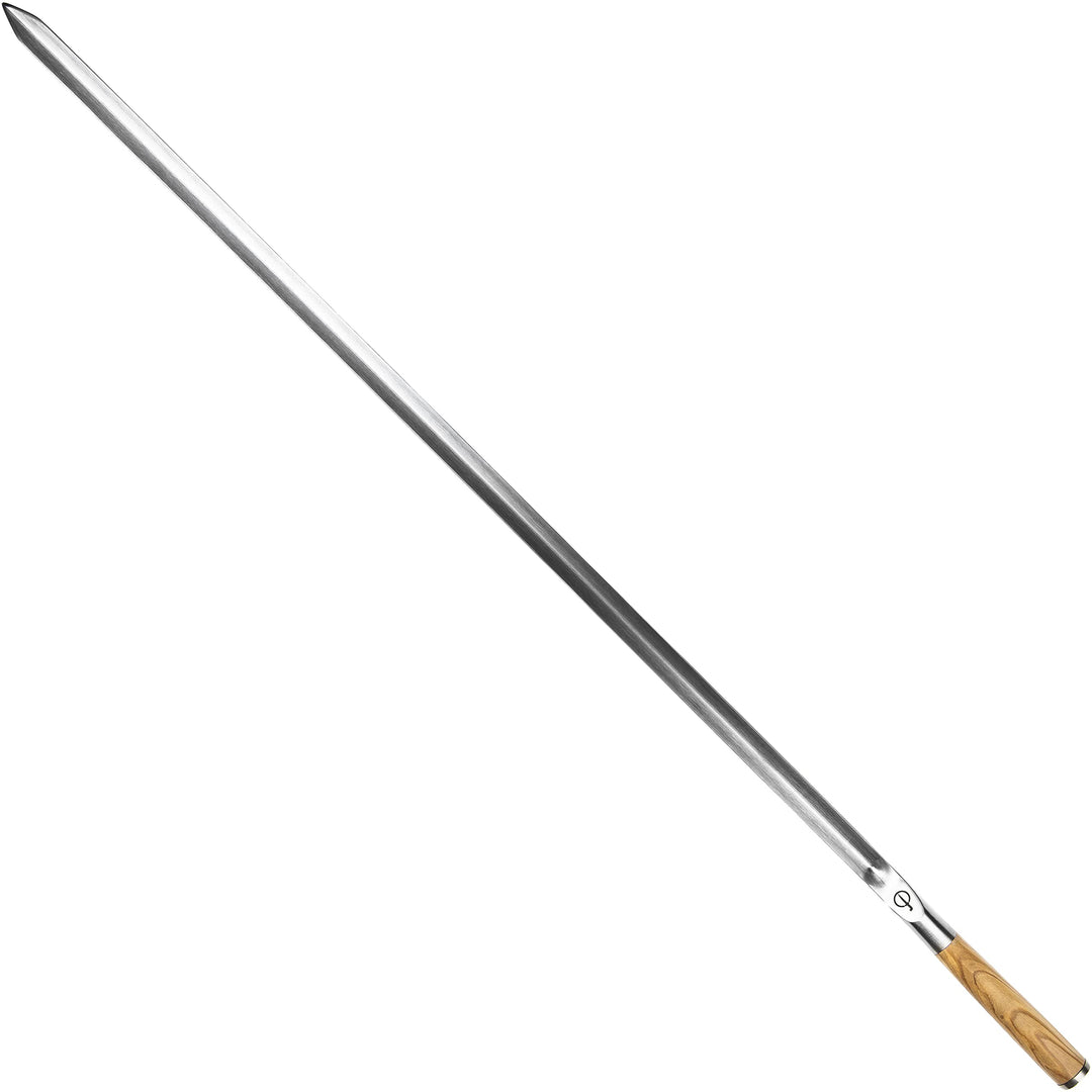 Forged Churrasco Grillspiesse 70cm, Olivenholz griff, Edelstahl, V-Form 70.0 Zentimeter, 70.0 Zentim