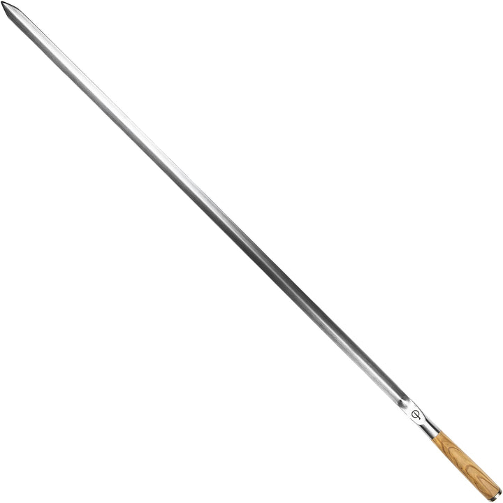 Forged Churrasco Grillspiesse 70cm, Olivenholz griff, Edelstahl, V-Form 70.0 Zentimeter, 70.0 Zentim